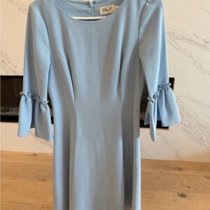 Eliza J Light Blue Long Sleeve Dress